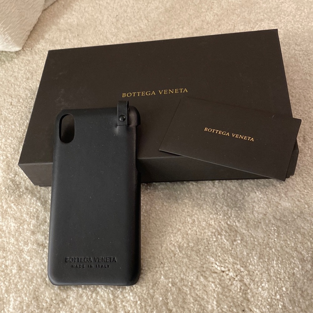Bottega veneta iPhone X black leather case